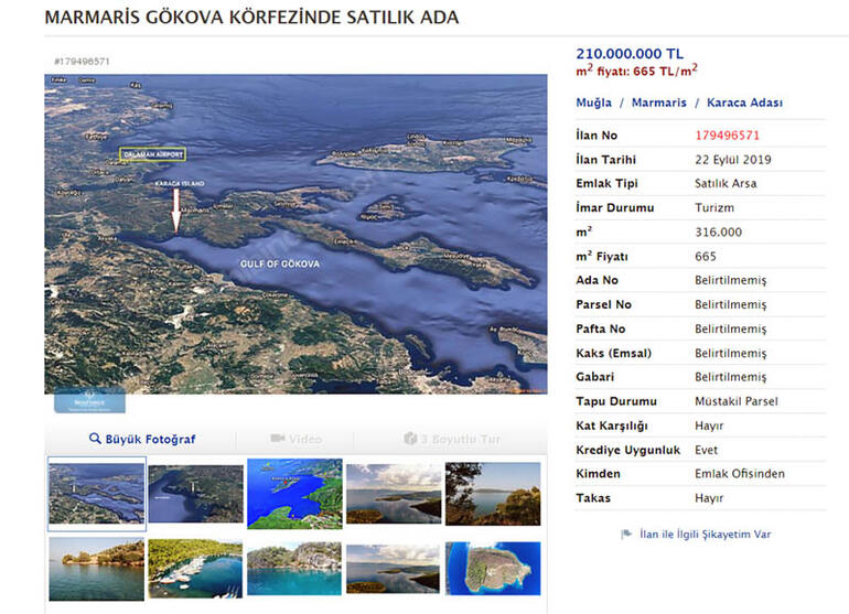 Türk iş insanına aitti Marmaristeki kelepir ada satışa çıktı